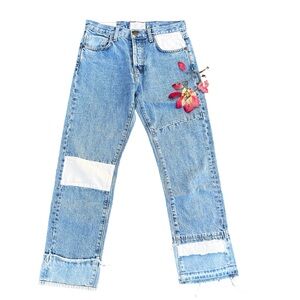 CURRENT ELLIOT FRAYED HEM HIGH RISE JEANS SIZE 26